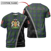 Adam Tartan Shirt with Scotland Coat of Arms & Custom Name GZ71